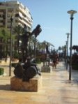 Bronze Dalí sculptures along Avenida del Mar in Marbella
