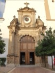 Carved stone doorway of Iglesia de la Encarnación in Marbella