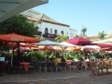 Square, town hall and restaurant tables at Plaza de los Naranjos