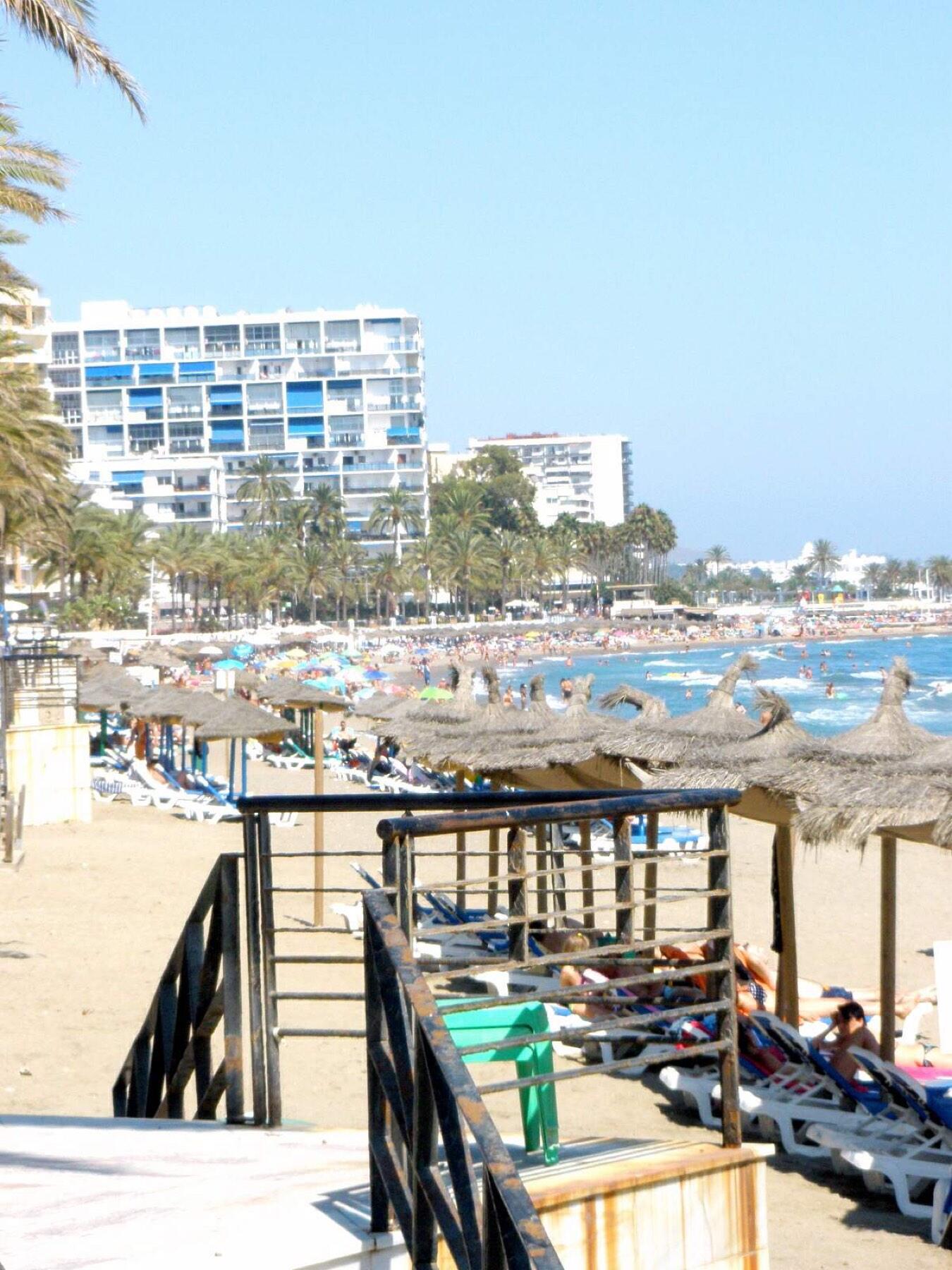 Sunbeds on the Costa del Sol