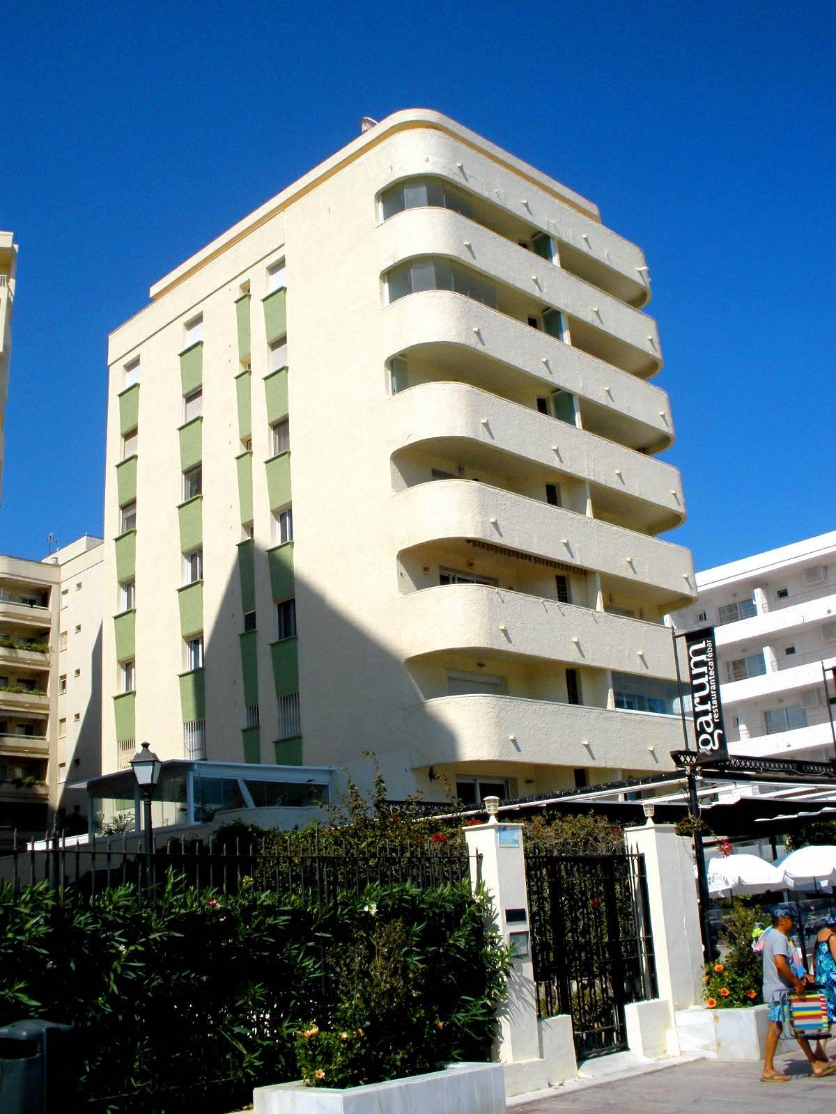 The Paseo Marítimo, Marbella's seafront promenade, in Juli